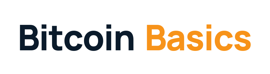 Bitcoin Basics: horizontal wordmark on white